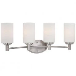 Pittman 4-Light Brushed Nickel Wall Vanity Light by Thomas Lighting