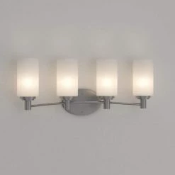 Pittman 4-Light Brushed Nickel Wall Vanity Light by Thomas Lighting 8 Pittman 4-Light Brushed Nickel Wall Vanity Light by Thomas Lighting -Thomas Lighting Sales brushed nickel thomas lighting vanity lighting 190025217 d4 1000
