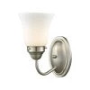 Califon 1-Light Brushed Nickel With White Glass Bath Light by Thomas Lighting