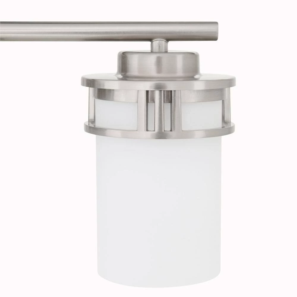 Ravendale 4-Light Brushed Nickel With Opal White Glass Bath Light by Thomas Lighting 5 Ravendale 4-Light Brushed Nickel With Opal White Glass Bath Light by Thomas Lighting - Image 3