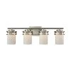 Ravendale 4-Light Brushed Nickel With Opal White Glass Bath Light by Thomas Lighting -Thomas Lighting Sales brushed nickel thomas lighting vanity lighting cn578412 64 1000