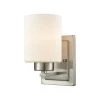 Summit Place 1-Light Brushed Nickel With Opal White Glass Bath Light by Thomas Lighting