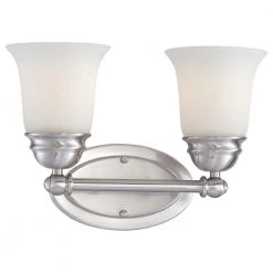 Bella 2-Light Brushed Nickel Bath Fixture by Thomas Lighting