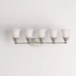 Bella 5-Light Brushed Nickel Bath Light by Thomas Lighting 9 Bella 5-Light Brushed Nickel Bath Light by Thomas Lighting -Thomas Lighting Sales brushed nickel thomas lighting vanity lighting sl714578 31 1000