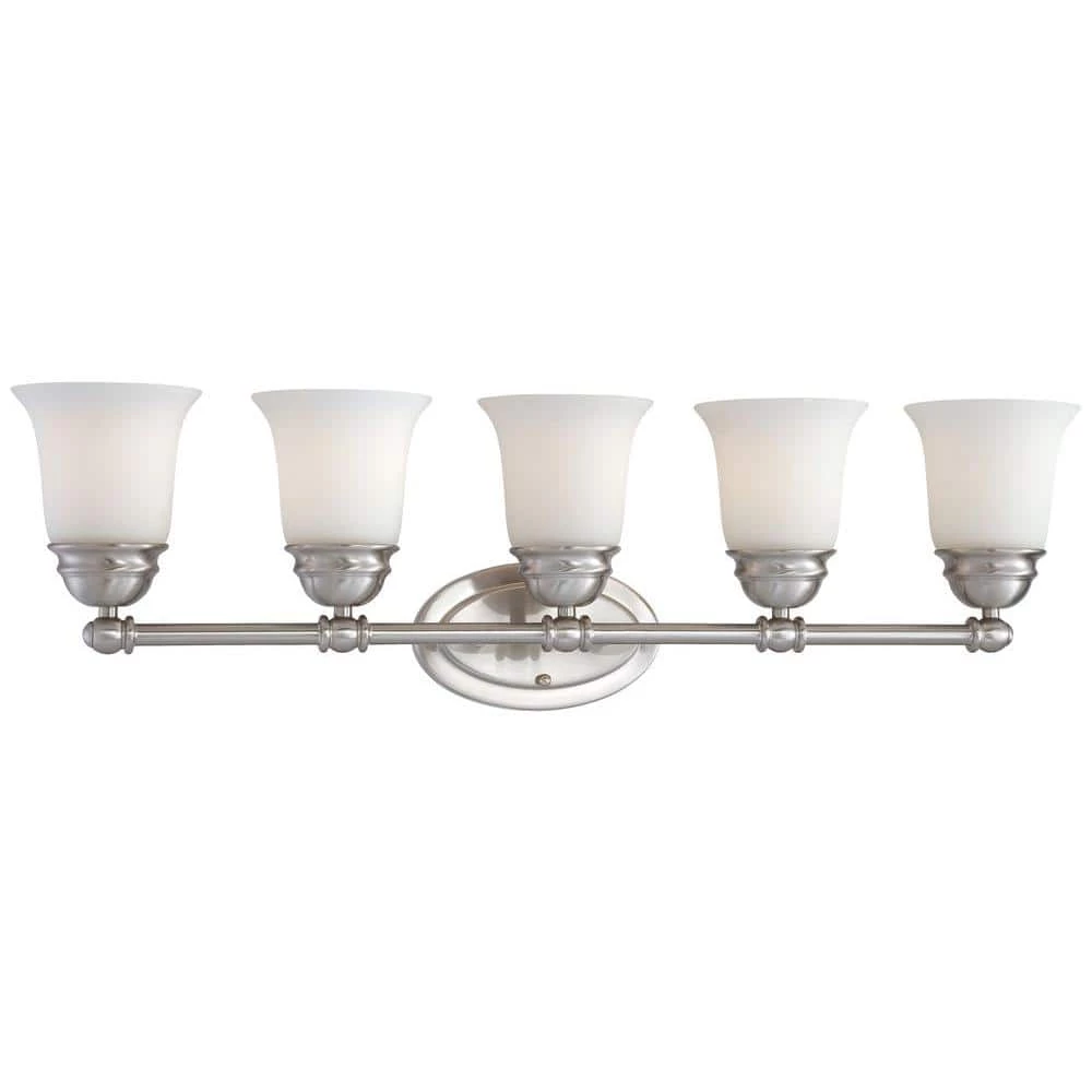 Bella 5-Light Brushed Nickel Bath Light by Thomas Lighting 3 Bella 5-Light Brushed Nickel Bath Light by Thomas Lighting