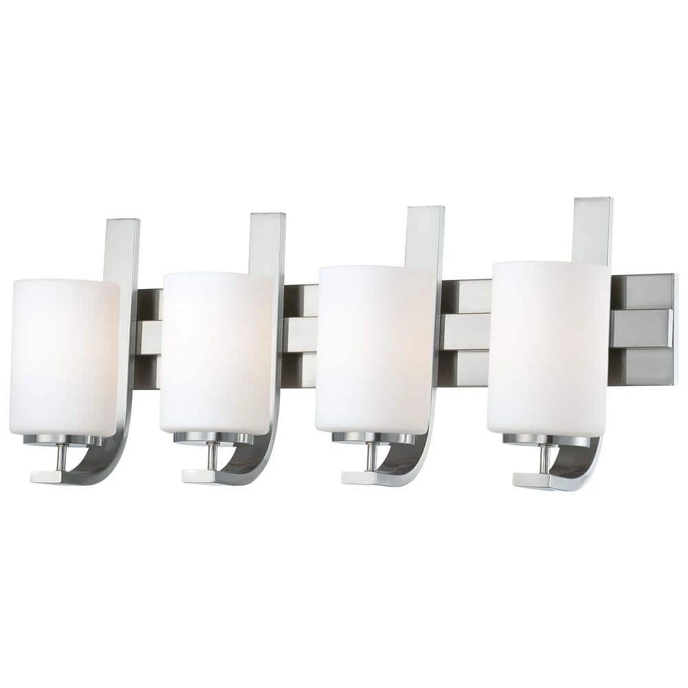 Pendenza 4-Light Brushed Nickel Wall Vanity Light by Thomas Lighting 3 Pendenza 4-Light Brushed Nickel Wall Vanity Light by Thomas Lighting