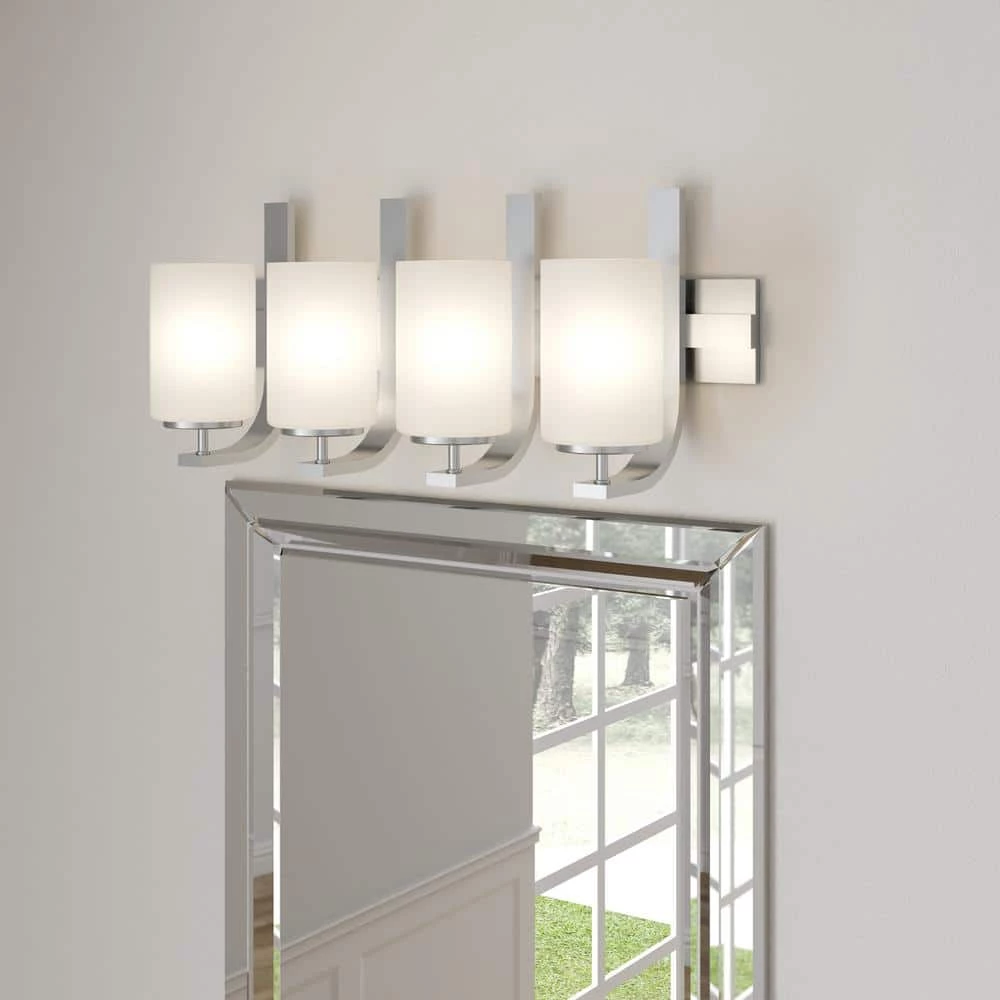 Pendenza 4-Light Brushed Nickel Wall Vanity Light by Thomas Lighting 4 Pendenza 4-Light Brushed Nickel Wall Vanity Light by Thomas Lighting - Image 2