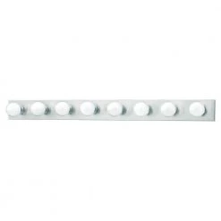 8-Light Brushed Nickel Wall Vanity Light by Thomas Lighting