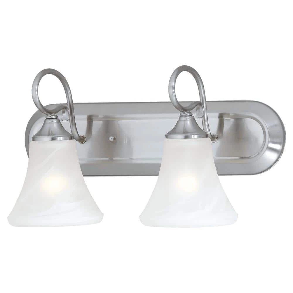 Elipse 2-Light Brushed Nickel Wall Vanity Light by Thomas Lighting 3 Elipse 2-Light Brushed Nickel Wall Vanity Light by Thomas Lighting