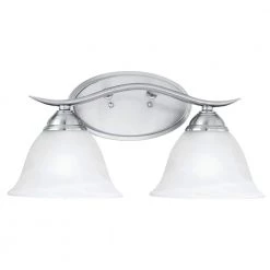 Prestige 2-Light Brushed Nickel Wall Vanity Light by Thomas Lighting