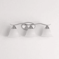 Prestige 3-Light Brushed Nickel Wall Vanity Light by Thomas Lighting -Thomas Lighting Sales brushed nickel thomas lighting vanity lighting sl748378 31 1000