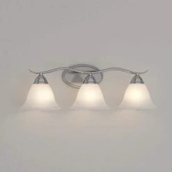 Prestige 3-Light Brushed Nickel Wall Vanity Light by Thomas Lighting -Thomas Lighting Sales brushed nickel thomas lighting vanity lighting sl748378 d4 1000