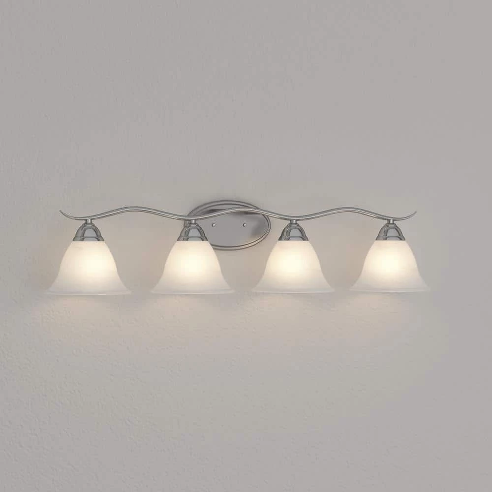 Prestige 4-Light Brushed Nickel Wall Vanity Light by Thomas Lighting 5 Prestige 4-Light Brushed Nickel Wall Vanity Light by Thomas Lighting - Image 3