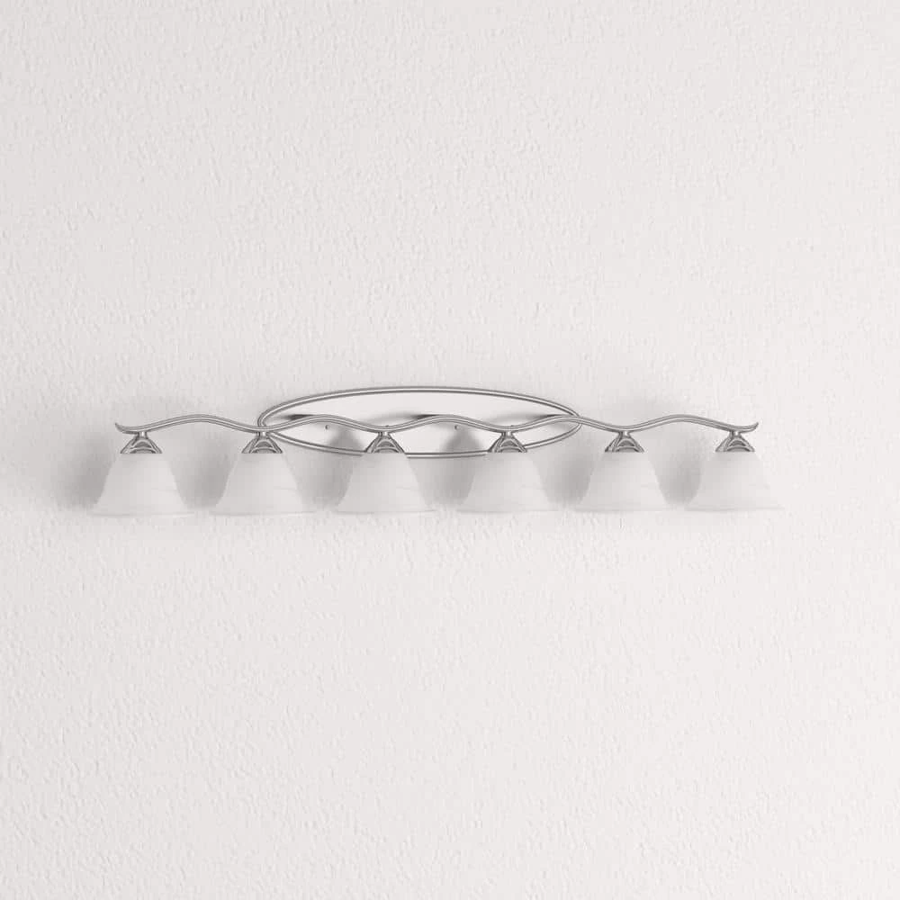 Prestige 6-Light Brushed Nickel Wall Vanity Light by Thomas Lighting 5 Prestige 6-Light Brushed Nickel Wall Vanity Light by Thomas Lighting - Image 4