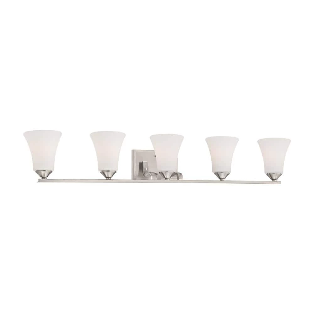 Treme 5-Light Brushed Nickel Bath Light by Thomas Lighting 3 Treme 5-Light Brushed Nickel Bath Light by Thomas Lighting