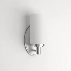 Pittman 1-Light Brushed Nickel Bath Vanity Light by Thomas Lighting -Thomas Lighting Sales brushed nickel thomas lighting wall sconces 190023217 31 1000