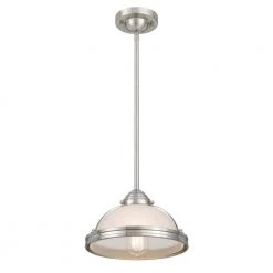Lavery 10.75 in. x 10.75 in. x 6.63 in. 1-Light Brushed Nickel Pendant by Worldwide Lighting -Thomas Lighting Sales brushed nickel worldwide lighting chandeliers e80068 005 c3 1000