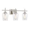 Bacchus 3-Light Brushed Nickel Finish Vanity Light 6.75 in. x 24 in. x 9.75 in. by Worldwide Lighting -Thomas Lighting Sales brushed nickel worldwide lighting vanity lighting e20003 005 64 1000