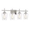 Bacchus 28.75 in. x 6.75 in. x 9.75 in. 4-Light Brushed Nickel Finish Vanity Light by Worldwide Lighting -Thomas Lighting Sales brushed nickel worldwide lighting vanity lighting e20004 005 64 1000