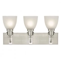Edison 20.5 in. x 6.5 in. x 10.5 in. 3-Light Brushed Nickel Vanity Light by Worldwide Lighting -Thomas Lighting Sales brushed nickel worldwide lighting vanity lighting e20023 005 1f 1000