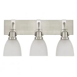 Edison 20.5 in. x 6.5 in. x 10.5 in. 3-Light Brushed Nickel Vanity Light by Worldwide Lighting -Thomas Lighting Sales brushed nickel worldwide lighting vanity lighting e20023 005 4f 1000