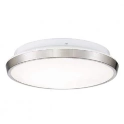 14 in. W x 3.375 in. H Eclipse Color Changing LED Integrated Circle Flush Mount/ Ceiling Light by Worldwide Lighting