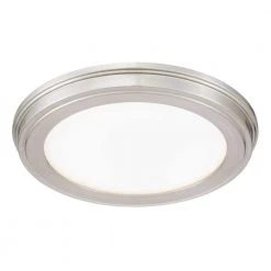 Jupiter 13 in. Brushed Steel Color Changing LED Ceiling Flush Mount (2-Pack) by Worldwide Lighting -Thomas Lighting Sales brushed steel worldwide lighting flush mount lights e30003 005 1f 1000