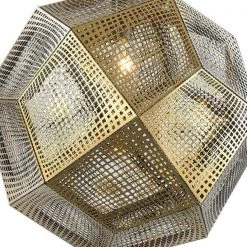 Geometrics 1-Light Champagne Pendant by Worldwide Lighting -Thomas Lighting Sales champagne worldwide lighting chandeliers cp428cg12 4f 1000