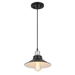 Peet 9.25 in. x 9.25 in. x 6 in. 1-Light Chrome and Matte Black Mini Pendant by Worldwide Lighting -Thomas Lighting Sales chrome matte black worldwide lighting pendant lights e80062 001 4f 1000