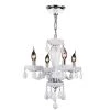Gatsby Collection 4-Light Chrome Chandelier with White Crystal by Worldwide Lighting -Thomas Lighting Sales chrome worldwide lighting chandeliers w83126c16 wh 64 1000
