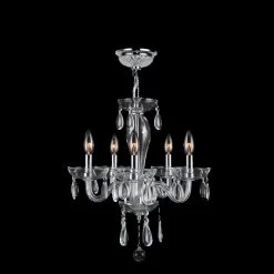 Gatsby 5-Light Chrome Crystal Chandelier by Worldwide Lighting -Thomas Lighting Sales chrome worldwide lighting chandeliers w83127c16 cl 4f 1000