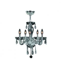 Gatsby 5-Light Chrome Crystal Chandelier by Worldwide Lighting