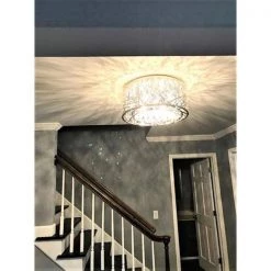 Aramis Collection 9-Light Chrome Crystal Flush Mount by Worldwide Lighting -Thomas Lighting Sales chrome worldwide lighting flush mount lights w33143c20 4f 1000