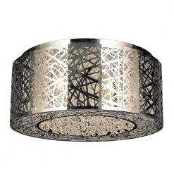 Aramis Collection 9-Light Chrome Crystal Flush Mount by Worldwide Lighting