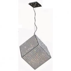 Cube Collection 13-Light Chrome and Crystal Pendant by Worldwide Lighting