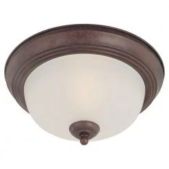 2-Light Colonial Bronze Ceiling Flush Mount by Thomas Lighting