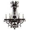 Carnivale 6-Light Polished Chrome and Cranberry Red Crystal Chandelier by Worldwide Lighting -Thomas Lighting Sales cranberry crystal polished chrome finish worldwide lighting chandeliers w83177c25 cy 64 1000