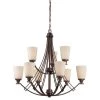 Wright 9-Light Espresso Chandelier by Thomas Lighting -Thomas Lighting Sales espresso thomas lighting chandeliers tk0012704 64 1000