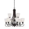 Haven 9-Light Espresso Chandelier With Etched Glass Shades by Thomas Lighting -Thomas Lighting Sales espresso thomas lighting chandeliers tk0018704 64 1000