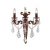 Versailles Collection 3-Light French Gold Crystal Torch Wall Sconce by Worldwide Lighting