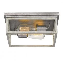 Weston 12.63 in. x 12.63 in. x 4.75 in. 2-Light Galvanized Ocala Oak Flush Mount by Worldwide Lighting 10 Weston 12.63 in. x 12.63 in. x 4.75 in. 2-Light Galvanized Ocala Oak Flush Mount by Worldwide Lighting -Thomas Lighting Sales galvanized ocala oak worldwide lighting flush mount lights e30024 015 4f 1000