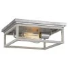 Weston 12.63 in. x 12.63 in. x 4.75 in. 2-Light Galvanized Ocala Oak Flush Mount by Worldwide Lighting -Thomas Lighting Sales galvanized ocala oak worldwide lighting flush mount lights e30024 015 64 1000