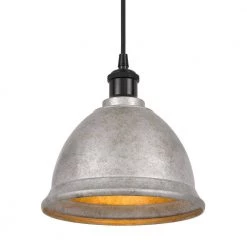 Helmut 9 in. x 9 in. x 9 in. 1-Light Galvanized Pendant by Worldwide Lighting -Thomas Lighting Sales galvanized worldwide lighting pendant lights e80010 015 1f 1000
