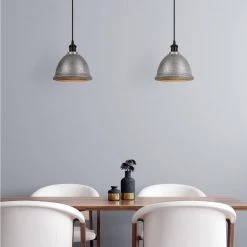 Helmut 9 in. x 9 in. x 9 in. 1-Light Galvanized Pendant by Worldwide Lighting -Thomas Lighting Sales galvanized worldwide lighting pendant lights e80010 015 31 1000