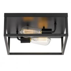 Concord 12.75 in. x 12.75 in. x 5 in. 2-Light Matte Black Flush Mount by Worldwide Lighting -Thomas Lighting Sales matte black worldwide lighting flush mount lights e30020 001 1f 1000