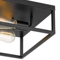 Concord 12.75 in. x 12.75 in. x 5 in. 2-Light Matte Black Flush Mount by Worldwide Lighting -Thomas Lighting Sales matte black worldwide lighting flush mount lights e30020 001 44 1000