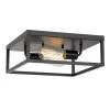 Concord 12.75 in. x 12.75 in. x 5 in. 2-Light Matte Black Flush Mount by Worldwide Lighting -Thomas Lighting Sales matte black worldwide lighting flush mount lights e30020 001 64 1000