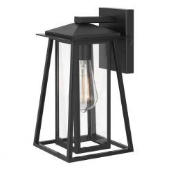 Tahoe 1-Light Matte Black Outdoor Wall Lantern Sconce by Worldwide Lighting -Thomas Lighting Sales matte black worldwide lighting outdoor sconces e10004 001 44 1000