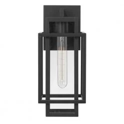 Tahoma 1-Light Matte Black Outdoor Wall Lantern Sconce by Worldwide Lighting -Thomas Lighting Sales matte black worldwide lighting outdoor sconces e10005 001 44 1000