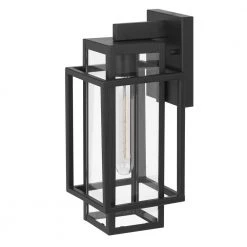 Tahoma 1-Light Matte Black Outdoor Wall Lantern Sconce by Worldwide Lighting -Thomas Lighting Sales matte black worldwide lighting outdoor sconces e10005 001 c3 1000